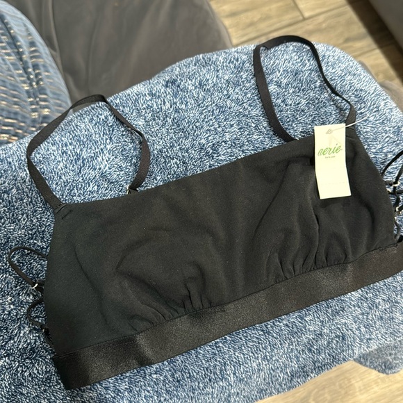 aerie Other - 🖤Aerie Bra Bandeau Lace Up Sides Black
